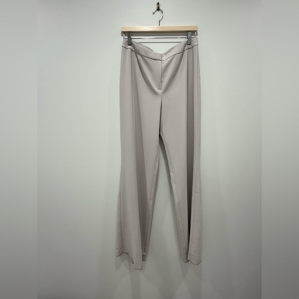 St. John Luxury Wide Leg Elegant Cream Trousers